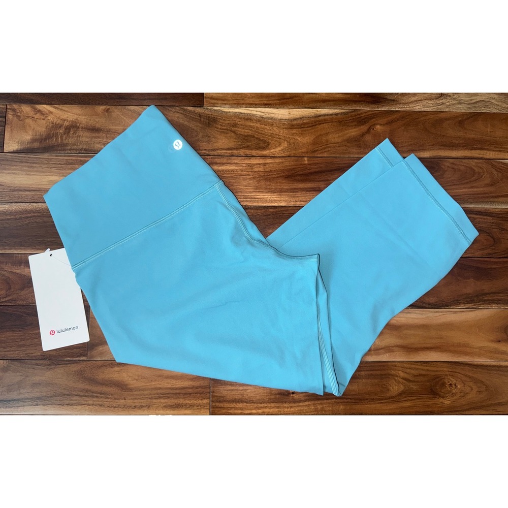 Lululemon Align HR Crop 21" Tidal Teal Nulu Yoga Leggings Size 14